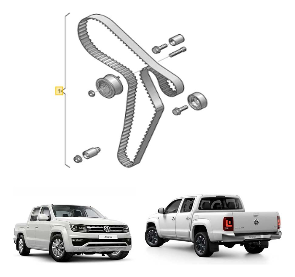 Kit De Distribución Vw Amarok C/ Bomba 2.0 Tdi Ina Aleman - Imagen 9